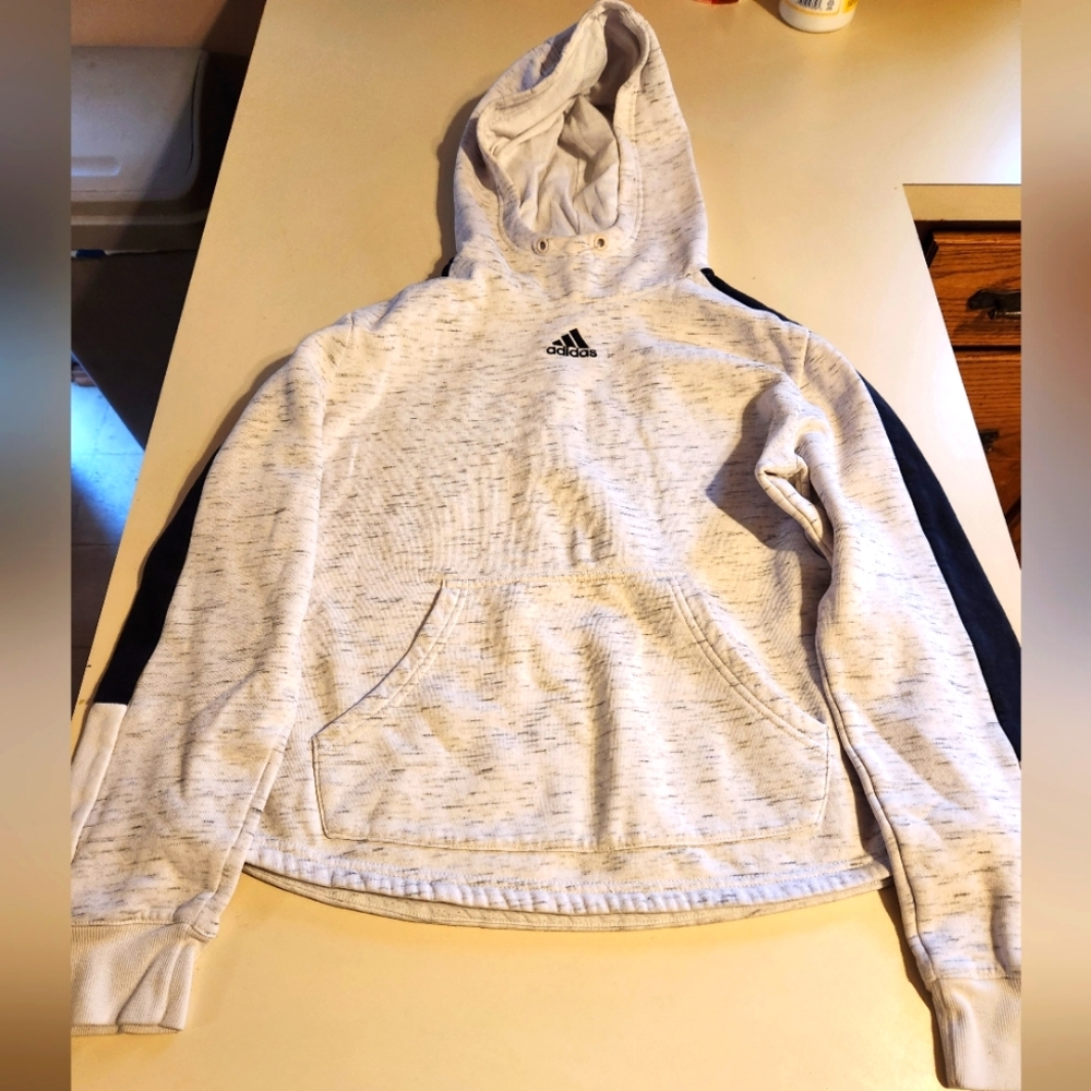 Unisex Adidas Grey Hooded Sweatshirt